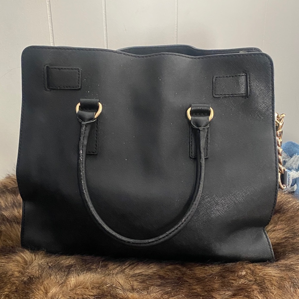 Michael Kors Black Satchel with Gold Accents - Picture 4 of 6